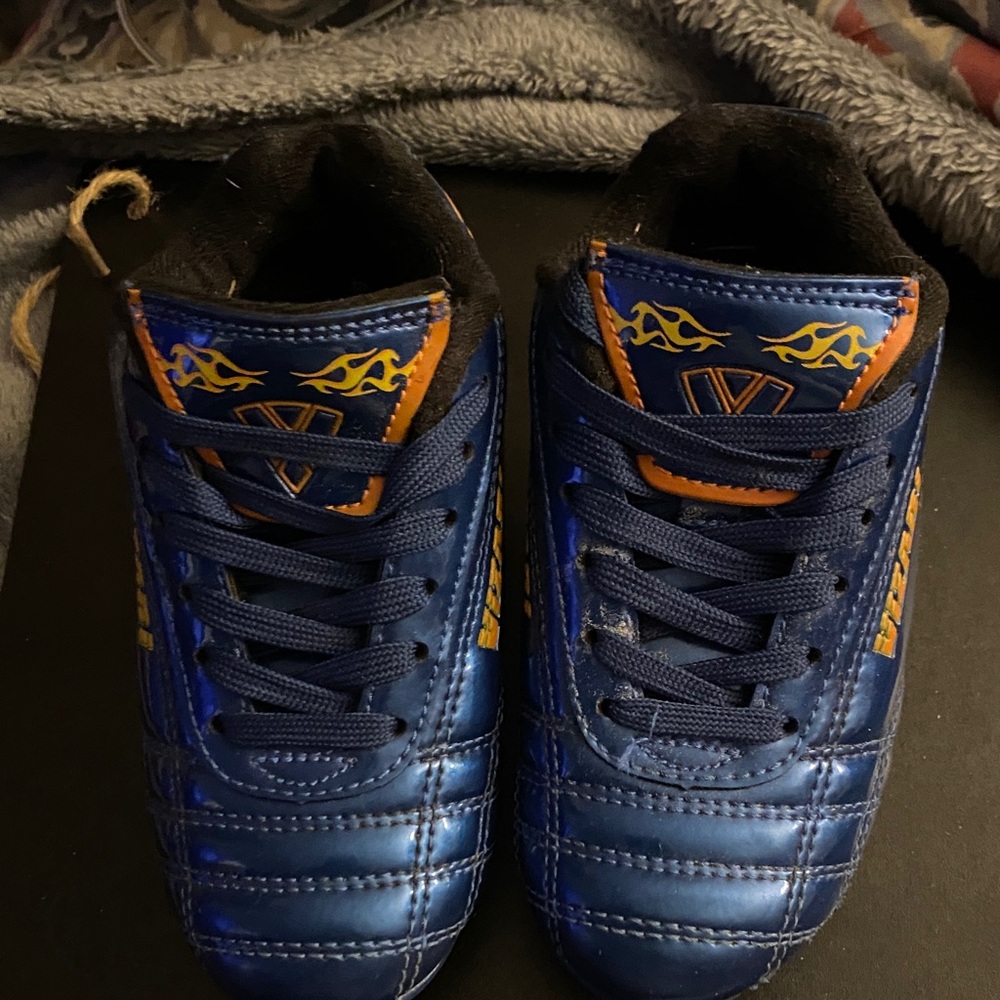 Vibrant Blue and Orange Sneakers